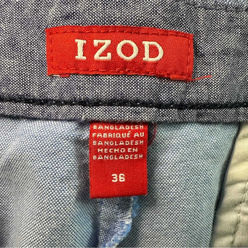 Izod Blue Cotton Shorts - Picture 5 of 6